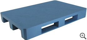 Paleta plastikowa 1200x800mm, pena, na pozach, niebieska