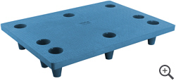 Ppaleta plastikowa 800x600mm, gniazdowa, niebieska